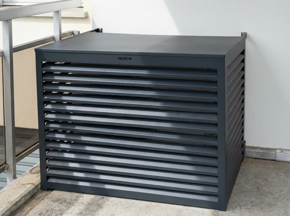 Unité intérieure de climatisation murale **Mitsubishi Electric**, modèle split system, finition argent brossé